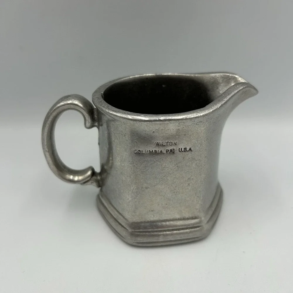 Wilton Columbia Vintage Pewter Creamer And‎ Sugar Bowl